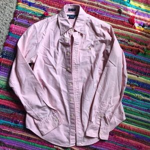 Pink Ralph Lauren long sleeve button down shirt